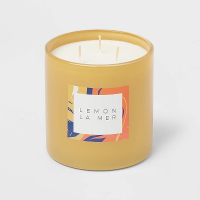  28oz Glass Lemon La Mer Candle Yellow - Opalhouse™