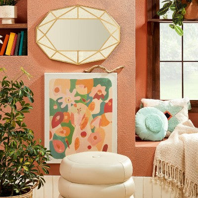  24" X 30" Floral Abstract Unframed Wall Canvas Green - Opalhouse™ Designed With Jungalow™
