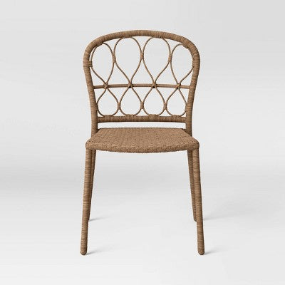  4pc Britanna Wicker Rattan Outdoor Patio Dining Chairs Arm Chairs Brown - Opalhouse™