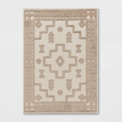  Outdoor Rug Tufted Geo Cream - Opalhouse™