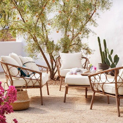  Britanna Oversized Patio Ottoman - Linen - Opalhouse™