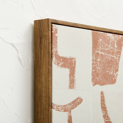  30" X 24" Painted Look Pattern Framed Canvas - Opalhouse™ Designed With Jungalow™