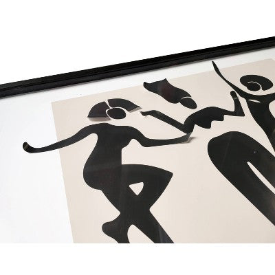  36" X 24" Paper Dolls 3D Collage Framed Art Black - Opalhouse™ Designed With Jungalow™