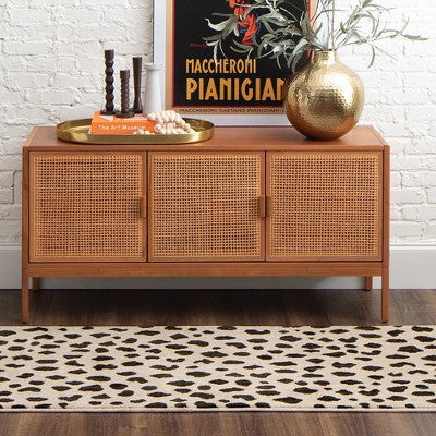  Daffodil Leopard Print Woven Rug - Threshold™