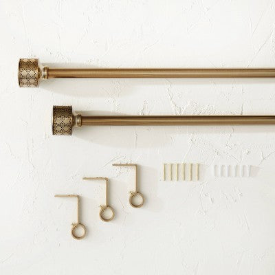 Pierced Drum Curtain Rod Brass - Opalhouse™ Designed With Jungalow™