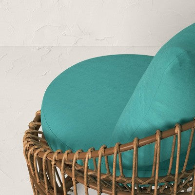  Topanga Club Chair With Ottoman - Blue/Brown - Opalhouse™ Designed With Jungalow™