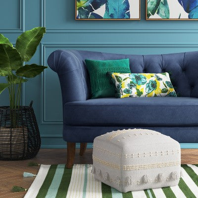  Lory Pouf Textured White - Opalhouse™