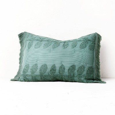  Vintage Chenille Sunset & Vine Quilt Sham Light Teal - Opalhouse™ Designed With Jungalow™