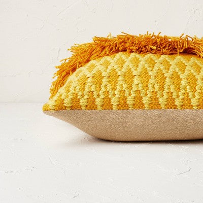  Diamond Textured Woven Square Throw Pillow - Opalhouse™ Designed With Jungalow™