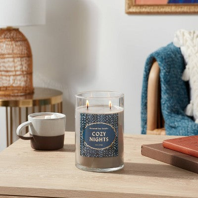  21oz Core Lidded Glass Jar 2-Wick Candle Cozy Nights - Opalhouse™