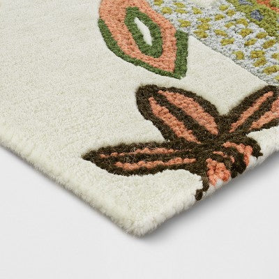 Floral Wool Tufted Area Rug Pink/White - Opalhouse™