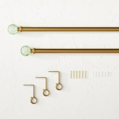  Faux Jade Ball Curtain Rod Brass - Opalhouse™ Designed With Jungalow™