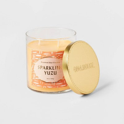  Lidded Glass Jar Candle Sparkling Yuzu - Opalhouse™