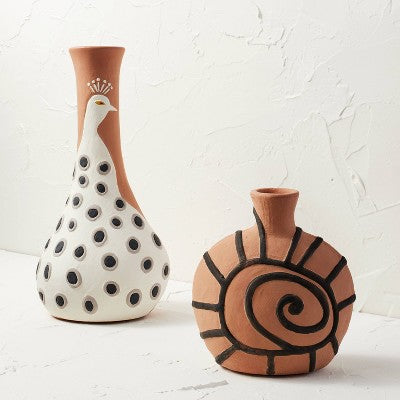  Spiral Shell Terracotta Vase Brown - Opalhouse™ Designed With Jungalow™