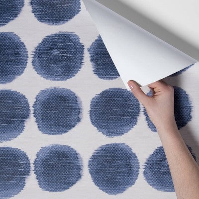  Textile Dot Peel & Stick Wallpaper Blue - Opalhouse™: Removable, Repositionable, Stain-Resistant, Washable Vinyl