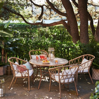  Britanna 4 Person Round Patio Dining Table Brown - Opalhouse™