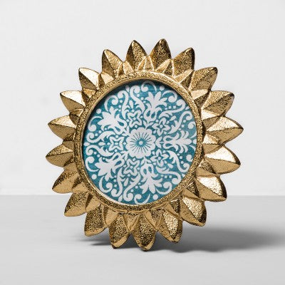  4" X 4" Cast Sunburst Frame Gold - Opalhouse™