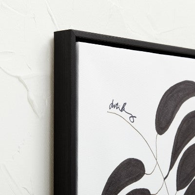  (Set Of 2) 16" X 20" Leaf Duo Framed Canvases Black - Opalhouse™ Designed With Jungalow™