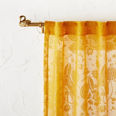  66"-120" Swan Curtain Rod Brass - Opalhouse™ Designed With Jungalow™