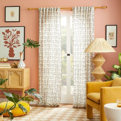  Pineapple Faux Wood Curtain Rod Natural Wood - Opalhouse™ Designed With Jungalow™